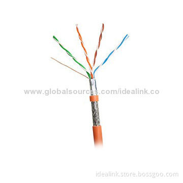 Cat5e SFTP LAN Cable with PVC/LSZH Jacket, 0.4mm Minimum Point Thickness